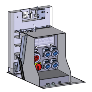 Illustration de la borne escamotable de distribution d'énergie Escaflux 68.1