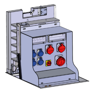 Illustration de la borne escamotable de distribution d'énergie grand modèle Escaflux 71.8
