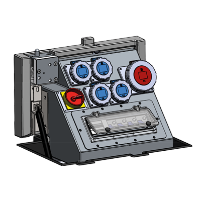 Illustration de la borne escamotable de distribution d'énergie petit modèle Escaflux 66.2