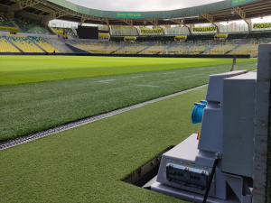 Photo d'une borne Escaflux au stade de La Beaujoire à Nantes