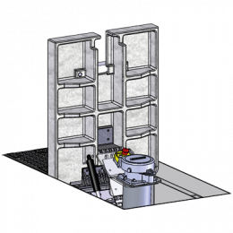 Illustration de la borne escamotable de distribution d'énergie grand modèle Escaflux GEA