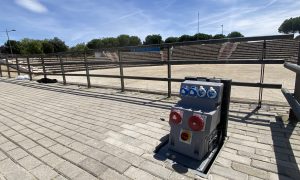 Photo d'une borne foraine de distribution d'énergie Escaflux à Alcorcón en Espagne